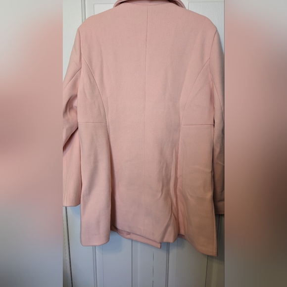 NWT Women's Allegra K - Peter Pan Collar Regular Fit -Double Breasted Trenchcoat - Picture 4 of 11